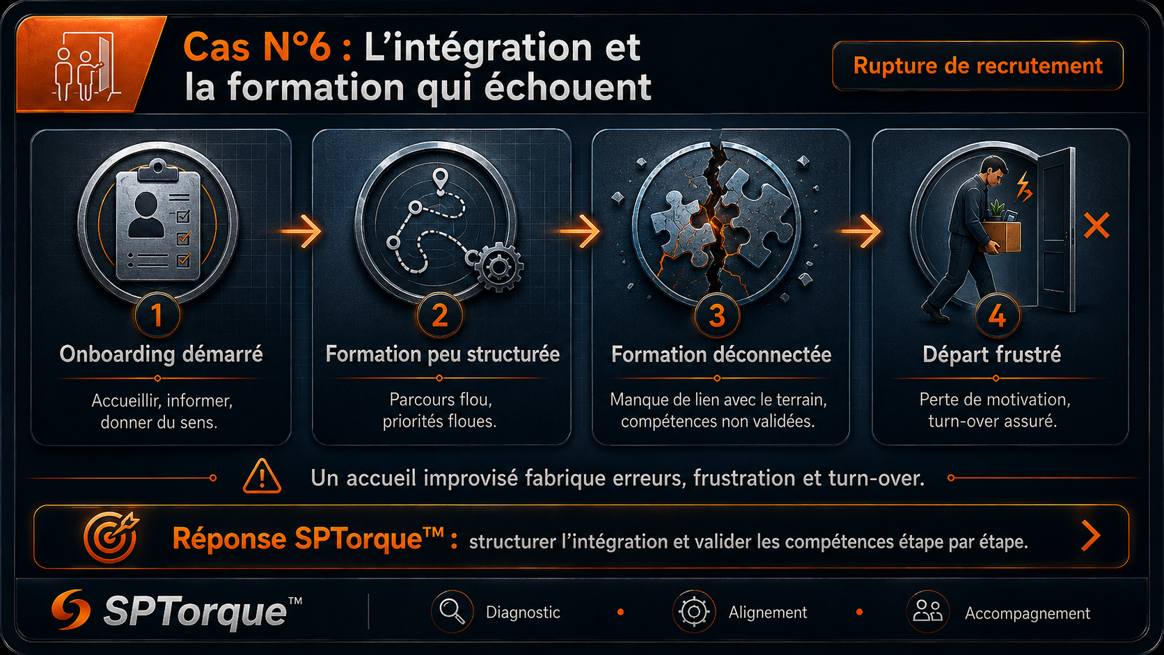 Cas d’usage SPTorque : l’intégration et la formation qui échouent.